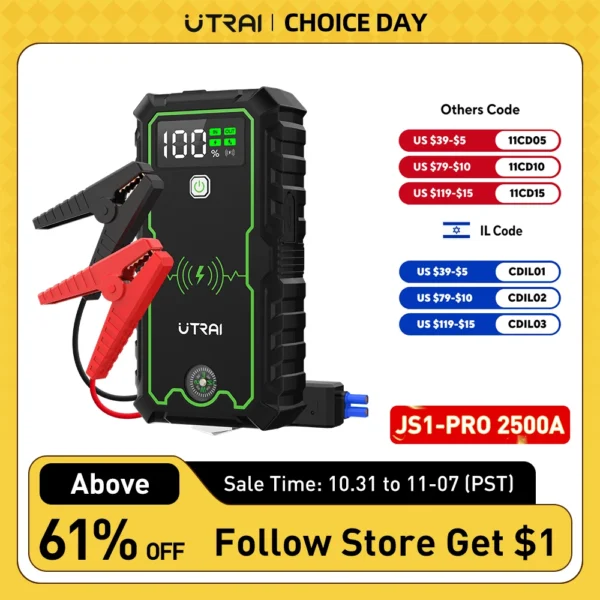 Power Bank 2500a Jump Starter Portable Charger Car Booster 12v Auto Starting - Jump Starter - Aliexpress